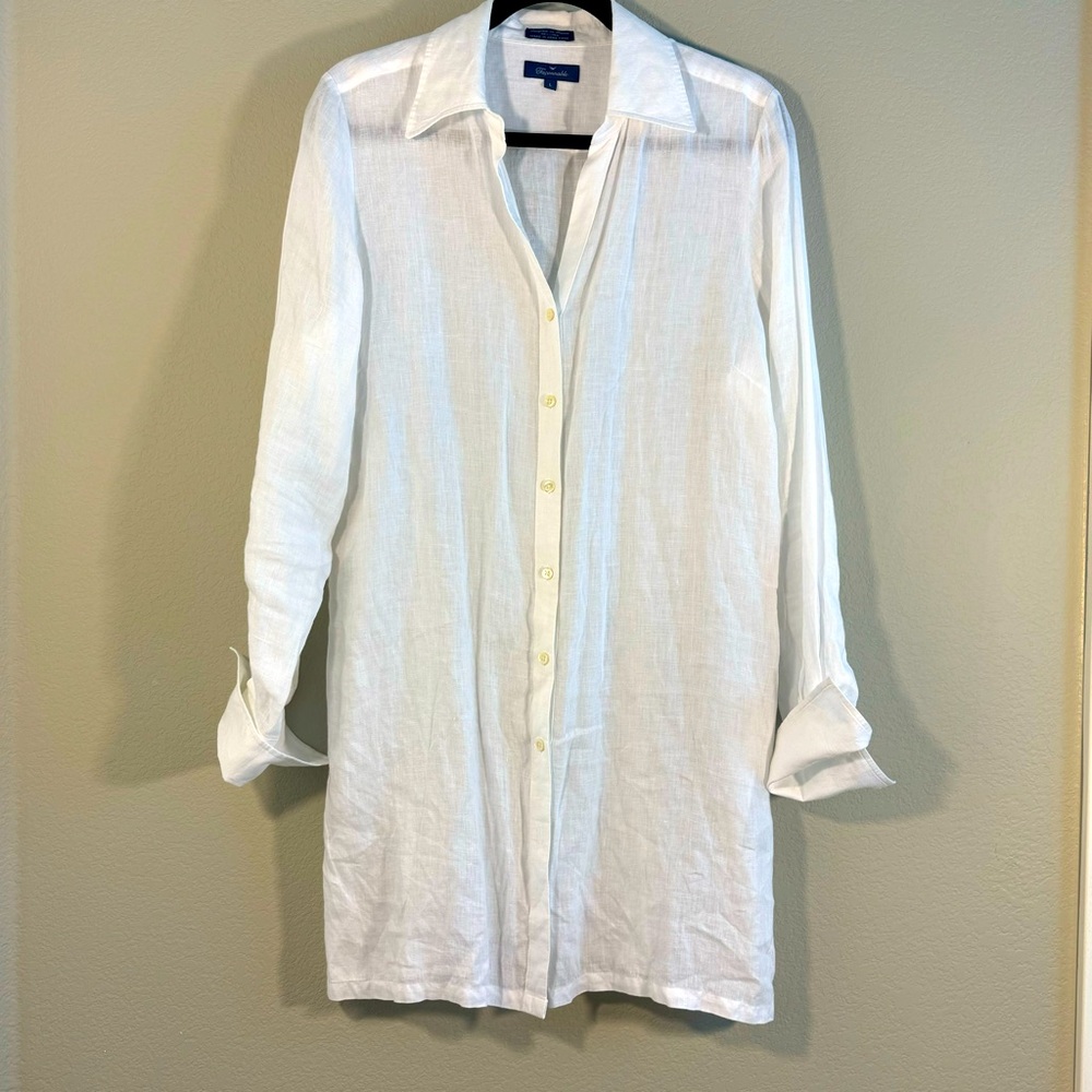 Faconnable white ladies linen shirt